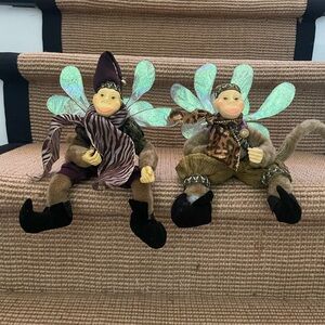 Pair of Mark Roberts Collectible Flying Monkey Fairies (retired)